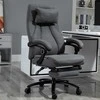"Vinsetto" ergonomiška biuro kėdė su kojų atrama, vibracijos funkcija - pilka 60 x 68 x 109-117 cm