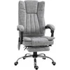 Vinsetto Ergonomiška biuro kėdė su šildymo ir vibracijos funkcija, atlenkimo funkcija, kojų atrama - Pilka 62 x 67 x 113-120 cm