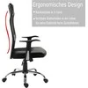 Vinsetto Ergonomiška pasukama biuro kėdė, reguliuojamo aukščio, PU oda, juoda, 66x73x108-118 cm