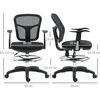 Vinsetto Ergonomiška rašomojo stalo kėdė su kojų atrama 95-115 cm - juoda