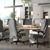 Vinsetto masažinis vadovo kėdė biuro kėdė reguliuojamo aukščio ergonomiška masažinė pilka 67 x 74 x 116–126 cm