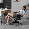 "Vinsetto" masažo kėdė, biuro kėdė, žaidimų kėdė, reguliuojamo aukščio vadovo kėdė, ergonomiška, PU ratukai, pilka, 67x74x107-116 cm
