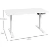 Vinsetto elektrinis reguliuojamo aukščio rašomasis stalas 140x70cm, kompiuterio stalas su 4 atminties nustatymais, ergonomiškas stovimas stalas su kabliuku ir apsauga nuo susidūrimo, baltas