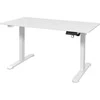 "Vinsetto" reguliuojamo aukščio rašomasis stalas 140x70 cm Elektrinis kompiuterio stalas 4 atminties Ergonominė sėdynė Stovintis rašomasis stalas Kabliukas nuo susidūrimo Baltas