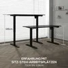 Vinsetto reguliuojamo aukščio rašomasis stalas 140 x 70 cm, elektrinis kompiuterio stalas su 4 atminties nustatymais, ergonomiškas sėdimas ir stovimas stalas su kabliu, apsauga nuo susidūrimo, juodas