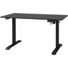 Vinsetto reguliuojamo aukščio rašomasis stalas 140 x 70 cm, elektrinis kompiuterio stalas su 4 atminties nustatymais, ergonomiškas sėdimas ir stovimas stalas su kabliu, apsauga nuo susidūrimo, juodas