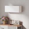 Vonios spintelė pakabinama sieninė spintelė su aukštyn atsidarančiomis durelėmis, dujinis amortizatorius, lentyna 80 x 25 x 30 cm Balta