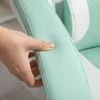 HOMCOM žaidimų kėdė su kačių ausytėmis, atlošiamas atlošas, ištraukiama kojų atrama, išlaiko iki 120 kg svorį, žydra