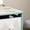 ZONEKIZ žaislų dėžė su dangčiu, žaislų skrynia su mielo gyvūno dizainu, saugojimo dėžė su dangčiu, apsauginiu lankstu, rankena, skirta vaikų kambariui, miegamajam, žalia