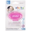 AKUKU silikoninis dantų šepetėlis su dėžute Rožinis, A0265