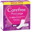 CAREFREE_Plus dideli lengvai kvepiantys įklotai, 64 vnt.