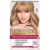 „L'Oreal Paris Excellence Creme 8.1 Light Ash Skirtas šviesiems plaukams“.
