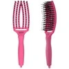 Plaukų šepetys džiovinimui Olivia Garden Fingerbrush Hot Rožinė Medium