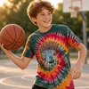 LKF Vaikiški Marškinėliai Lietuva Basketball Tie-Dye Oficialūs, Dydis: 110/116 cm