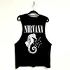 Rock Marškinėliai Be Rankovių Nirvana Seahorse &amp; Logo Mono, Dydis: M