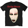 Rock Marškinėliai Marilyn Manson Raudona Lips, Dydis: L