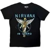 Rock Marškinėliai Nirvana In Utero Neon Mėlyna Premium Carbon, Dydis: M