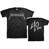Rock Metallica 40th Anniversary Songs Logo Marškinėliai, Dydis: XXL