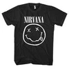Rock Nirvana Baltas Smiley Marškinėliai, Dydis: XL