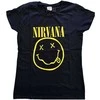 Rock Nirvana Geltona Happy Face Moteriški Marškinėliai, Dydis: XL