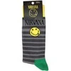 Rock Nirvana Happy Face &amp; Logo Stripes Kojinės
