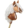 Hobby Horse lazdelinis arkliukas tobiano bay su balta karčiene Super Hobby Horse Premium