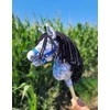Super Hobby Horse Žirgas ant lazdelės vaikams, pilkas su juoda griva