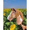 Super Hobby Horse Žaislinis arkliukas vaikams rudas su lazdele