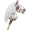 Super Hobby Horse Hobby Horse lazdelinis arkliukas rudas leopardas su balta karčiais A4