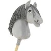 Super Hobby Horse Medinis žaislinis arkliukas – pilkas su pilka karčiais