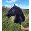 Super Hobby Horse Medinis žirgas su kotu – juodas, Premium
