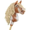 Hobby Horse lazdelinis arkliukas tobiano bay su smėlio spalvos karčiais Super Hobby Horse Premium