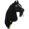 Super Hobby Horse Medinis žirgas su kotu – frizų veislės, premium