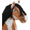 Super Hobby Horse Medinis hobis arkliukas tobiano bėras su juoda karčia