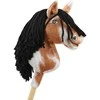 Hobby Horse lazdelinis arkliukas tobiano bay su juoda karčiene Super Hobby Horse Premium