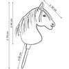 Super Hobby Horse Medinis žirgas su kotu – juodas, Premium