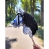 Super Hobby Horse Žirgas ant lazdelės vaikams, pilkas su juoda griva