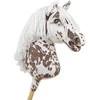 Hobby horse arkliukas Super Hobby Horse Premium – rudas leopardinis arkliukas su baltais karčiais A3