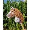 Super Hobby Horse Hobby Horse lazdelinis arkliukas rudas leopardinis su ruda karčiais Premium A4