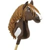 Super Hobby Horse Medinis arkliukas su lazda – tamsiai rudas, vakarietiško stiliaus