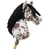 Super Hobby Horse Medinis žirgas su kotu – rudas leopardinis su juoda karčiais