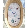 My Sweet Baby Medvilninis patalynės užvalkalas kūdikio lopšiui 75x35 cm mėlynos paukščių spalvos