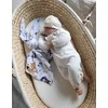 My Sweet Baby Minkštas medvilninis pledas kūdikiui su kiškučio ir meškiukų raštais, tamsiai mėlynas