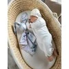 My Sweet Baby Minkštas medvilninis pledas kūdikiui su zuikučio aplikacija, mėlynas su paukščiais