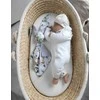 My Sweet Baby Minkštas medvilninis pledas kūdikiui su kiškučio aplikacija, žalia-pilka