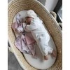 My Sweet Baby Minkštas medvilninis pledas kūdikiui su zuikučio motyvu, sepijos rožės, pastelinė rožinė