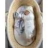 My Sweet Baby Minkštas medvilninis pledas kūdikiui su zuikučio aplikacija, mėlynas su paukščiais