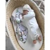 My Sweet Baby Minkštas medvilninis pledas kūdikiui su kiškučio aplikacija, žalia-pilka