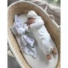 My Sweet Baby Minkštas medvilninis pledas kūdikiui su zuikučio figūra, pilkas su žvaigždutėmis