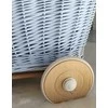 My Sweet Baby Lėlių vežimėlis pintas mėlynas su medinėmis detalėmis Wicker